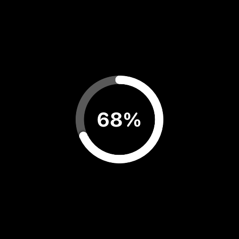 Lock Screen circular widget showing journey progress percentage